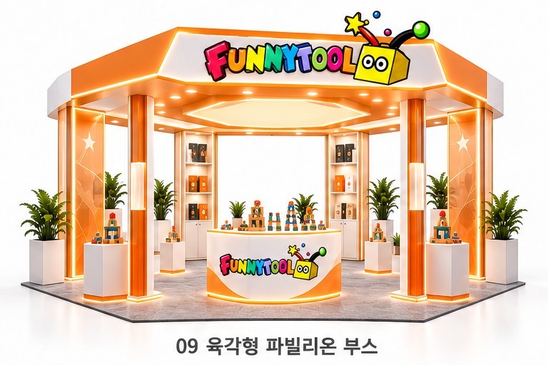 육각형 파빌리온 부스 디자인 참고 이미지